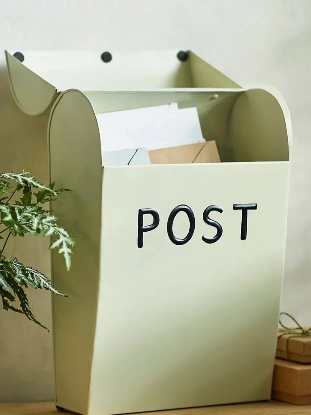 Anthropologie Terrain Vintage Steel Post Box Mailbox NWT